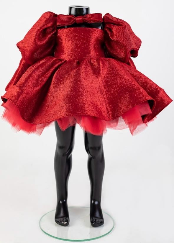 Hemen Teslim Diva Kırmızı Kız Çocuk Elbise